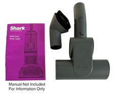 Shark Navigator Vacuum Cleaner Attachments Pet Power Brush & Dusting Brush Gray