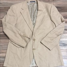Vintage Chaps Ralph Lauren Mens Old Money Houndstooth Wool Sport Coat Size 46 T