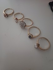 Gold Rings 9ct Lot ,10.65 Grams.All HALLMARK 9 Carat Gold (5 rings)Too cheap? :)