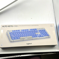 Logitech Alto Keys K98M Bluetooth Mechanical Illuminated Keyboard Purple/White