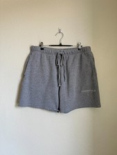 Fear of God ESSENTIALS Men's Soccer Fleece Sweat Shorts Gray Size LARGE READ