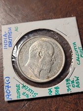 BRITISH INDIA 1907 EDWARD VII ONE RUPEE BEAUTIFUL SILVER COIN