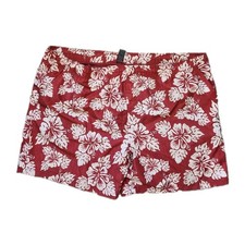 OP Red Hawaiian Floral Board Shorts Men  s 2XL Red White Swim Trunks Surf Beach
