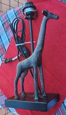 Beautiful Safari Style Luminaire Brass Giraffe Desk Lamp No Shade