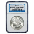 1897 Morgan Silver Dollar $1 NGC Brilliant Uncirculated
