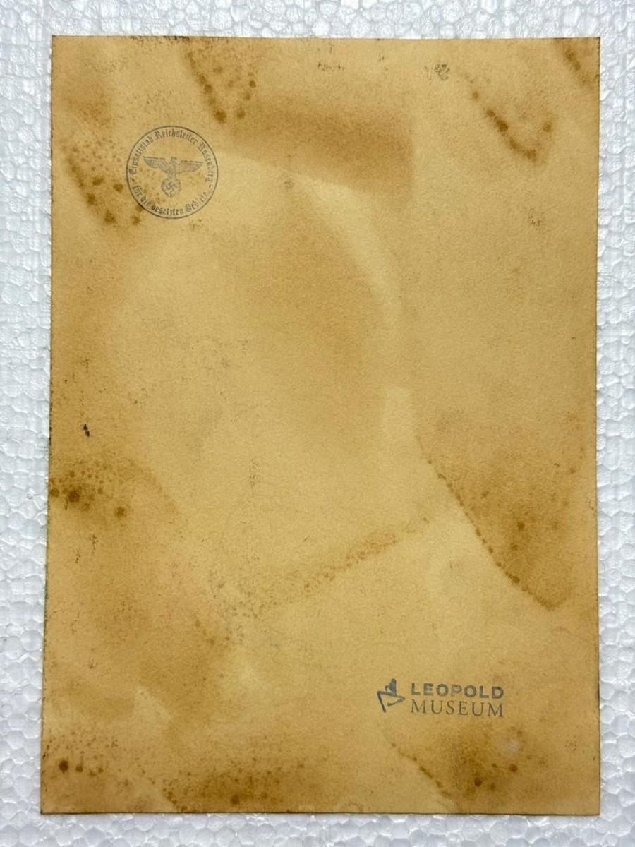 Gustav Klimt (Handmade) Mixed Media Paper Drawing Signed and