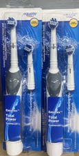 2X Equate Easyflex Total Power Battery Toothbrush Includes 2 Replacement Heads-U