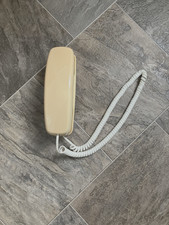 Vtg Beige Bell Button Touchtone Trimline AT T Telephone Phone untested