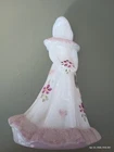 Shelly Fenton Bridesmaid 7” Iridescent White Manganese Glass Signed L. Lucas