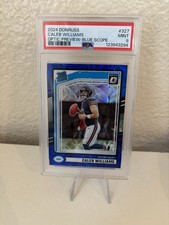 2024 Donruss Rated Rookie Caleb Williams #327 Optic Preview Blue Scope PSA 9