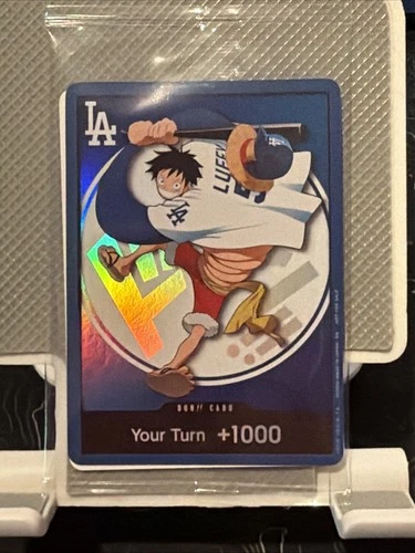 Dodgers x One Piece Collab Promo Card Monkey D. Luffy Limited Edition
