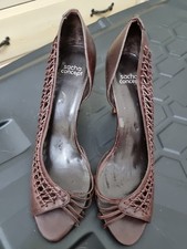 Shoes Stiletto Leather Chocolate Brown Size 7.5/ 41 Worn Once