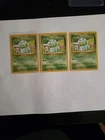 Pokémon Base Set Bulbasaur 44/102 All Three – Vintage 1999 – As Pictured 001