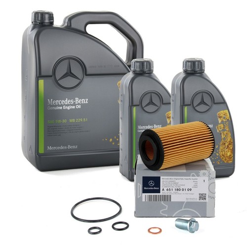 Mercedes-Benz Motorenöl MB 229.51 5W30 – 7 Liter, Original MB – Inkl. Handschuhe & Servicepaket