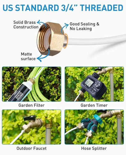 92FT Misting Cooling System with 26 Brass Nozzles for Ultimate Outdoor Comfort - Picture 4 of 8