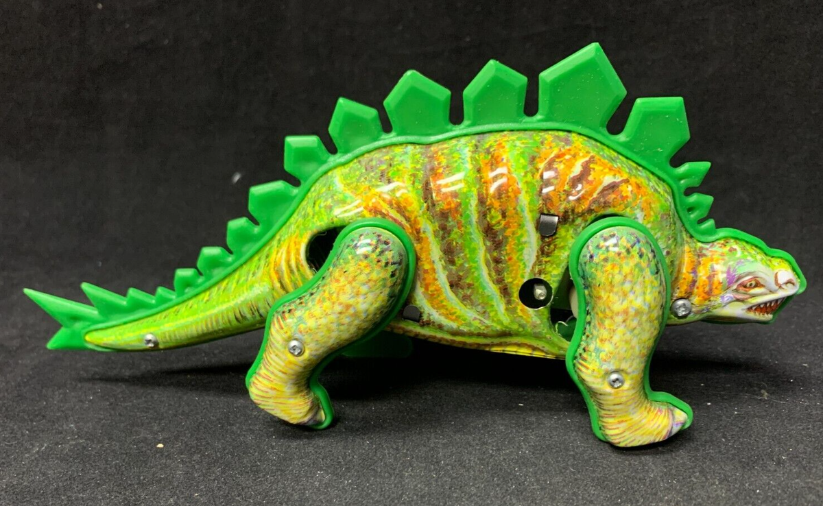 Tin Wind Up Toy - Late Jurassic Stegosaurus China 8