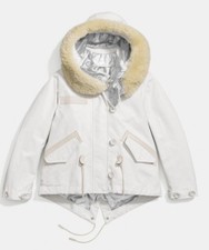 Coach Snorkel Parka Waterproof Jacket White Size Xs Uk 6 Rrp - £925
