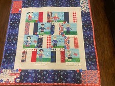 Original Handmade Patriotic Table Or Wall Quilt 35  X 35  USA