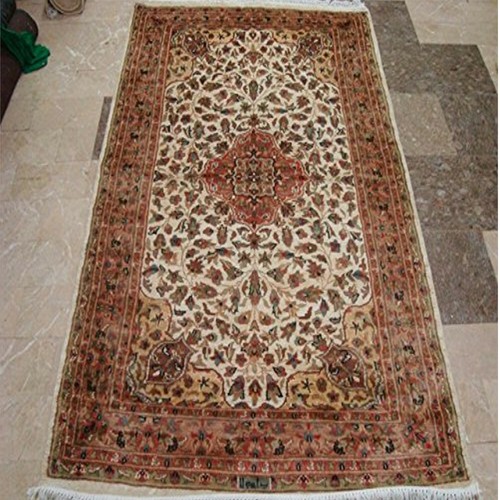 Area Rug Live Medalion Kwiaty Ręcznie tkana wełna Jedwab Dywan wewnętrzny (6,3x4,2)' - Zdjęcie 1 z 9