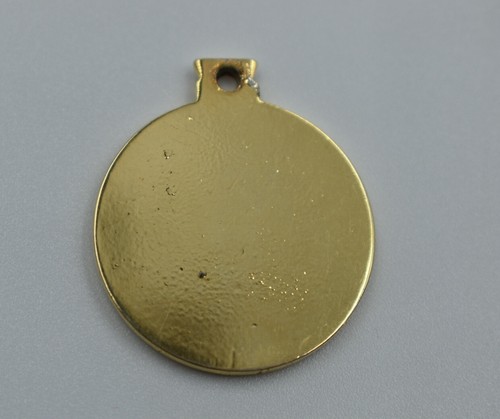 LAMP OF KNOWLEDGE PENDANT CHARM GOLDTONE ~ BLUE ENAMEL 1" NURSING JEWELRY BOOK - Picture 9 of 10