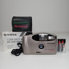Fujifilm Clear Shot 10 Auto 35mm Film Camera Fujifilm Case Manual New Batteries