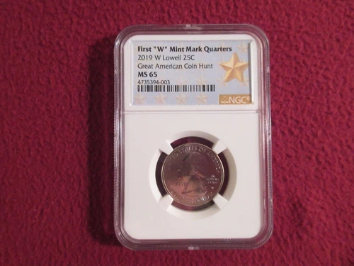 2019 W LOWELL , MA. NGC MS 65 WASHINGTON QUARTER "THE GREAT AMERICAN COIN HUNT"