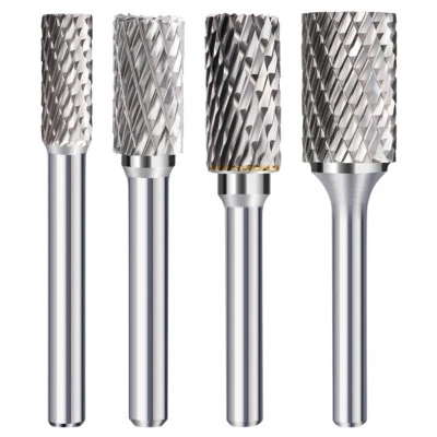 XCAN Frässtifte 6mm Schaft Zylinder Hartmetallfräser 8-12mm Frässtift Dremel Rotary