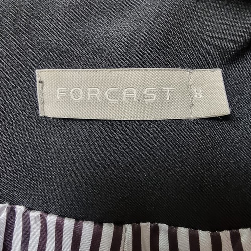Forcast Womens Jacket Size 8 Black Double Breasted Long Sleeve Collared - Picture 12 of 14