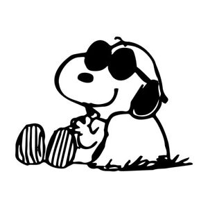 5 Snoopy Chillin Vinyl Decal Sticker Car Window Laptop Peanuts Joe Cool Ebay