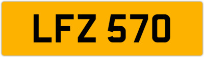 LFZ 570 L 3x3 DATELESS PRIVATE NUMBER PLATE LEE LOU LUKE LUCY LEO LISA LIAM LEN
