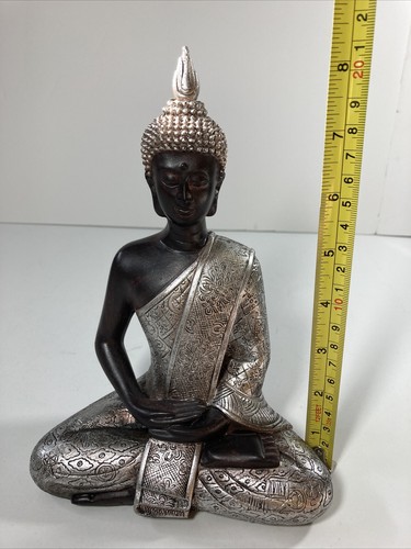 Budda Figurine Decorative Statue Seated Diety Hindu Yoga Man Namaste - Picture 2 of 6