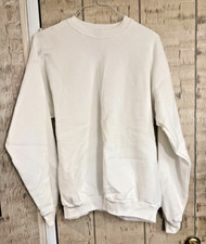 Vintage 90s Hanes Activewear Sweatshirt Adult X-Large White Blank NOS USA Men's