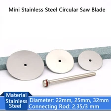 22/25/32mm Mini Stainless Steel Circular Saw Blade Cutting Disc for Dremel Wood