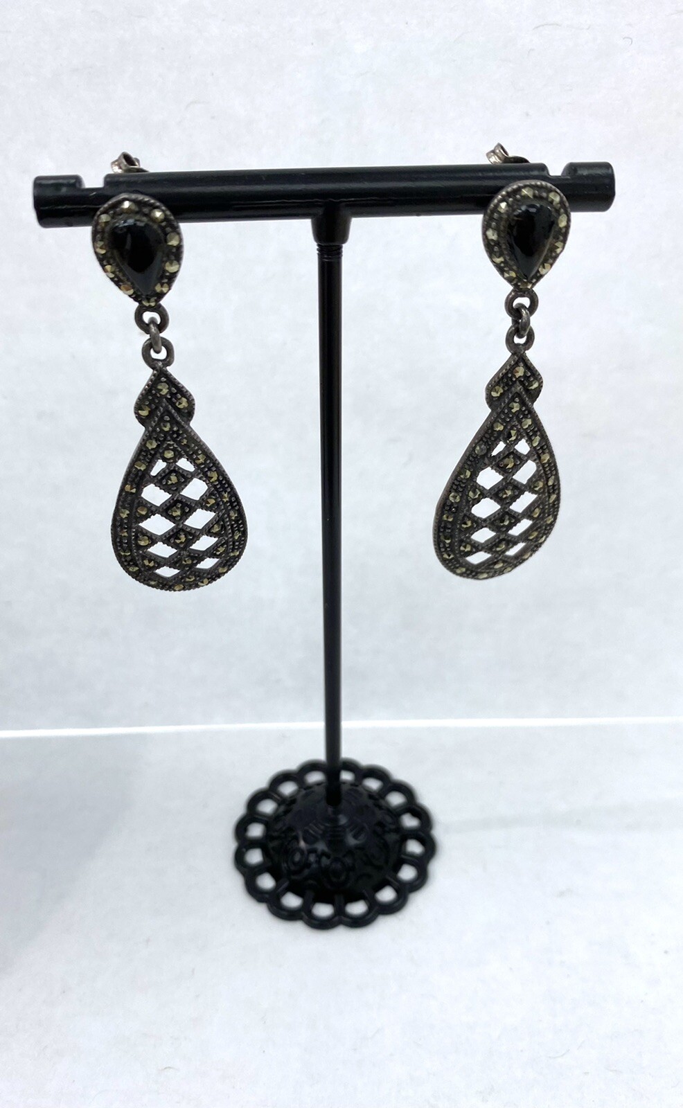 Sterling Silver 925 Solid Classic  Hook Dangle Ea… - image 2