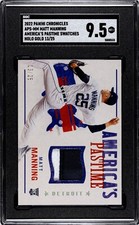 2022 Panini Chronicles Matt Manning Jersey SWATCH HOLO GOLD /25 SGC 9.5 RC