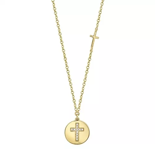Women's 14k 2024 gold cross necklace