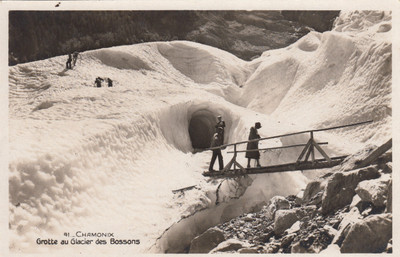 CHAMONIX MONT-BLANC BOSSONS Grotte au glacier des bossons