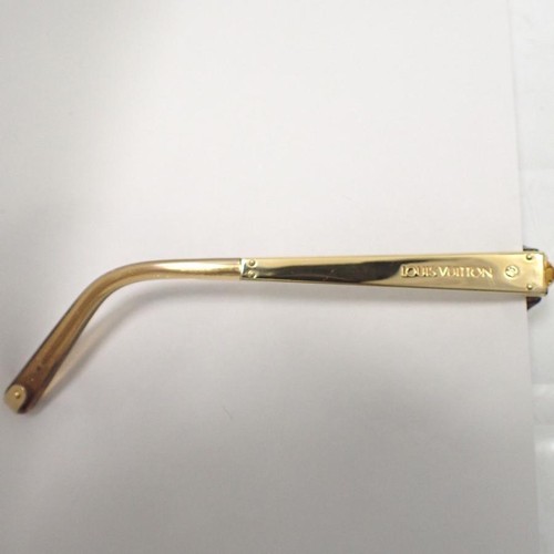 LOUIS VUITTON Petit Soupcon Cat Eye Sunglasses Brown Gold Z0487E with Case Used - Picture 12 of 13