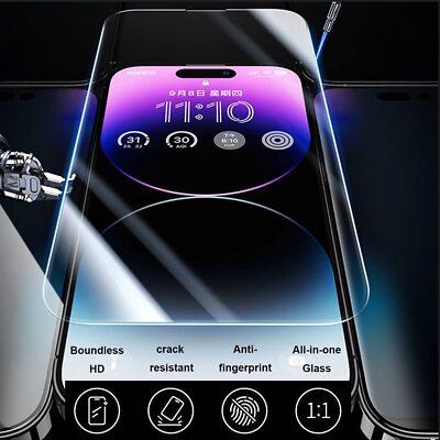 3x Panzerfolie Schutzglas für iPhone 13 14 Pro Max Plus Display 9H Hartglas