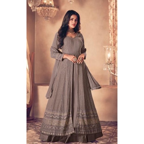 New Indian Pakistani Style Heavy Anarkali Outfits Designer Salwar Kameez Dresses - Picture 18 of 26