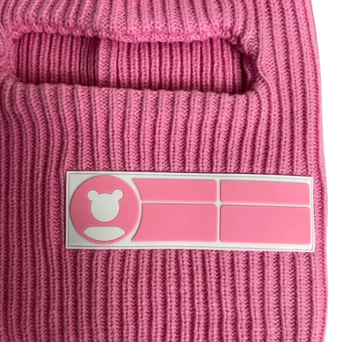 Jose Wong ABCD Pink Bunny Ear Mask Balaclava Hat