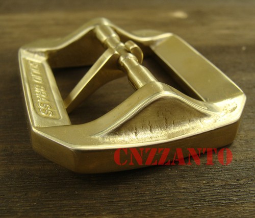 Heavy duty Solid Brass Classical Tongue Pin Hippie Belt Buckle 1 1/2" Z255 - Picture 5 of 8