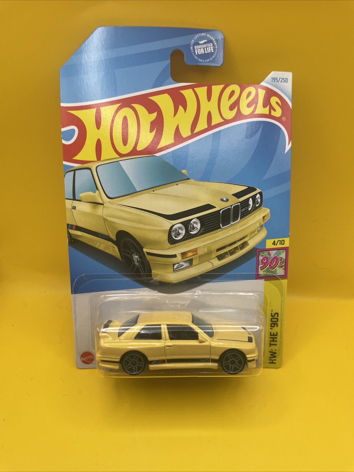 2024 Hot Wheels L Case Yellow 92 BMW M3 HW The 90's #185