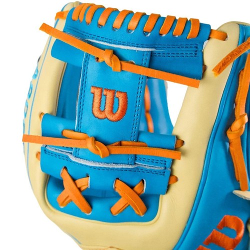 Guante de béisbol Wilson A2000 1786 "Flo Grown" 11,5": rubio/naranja/azul - Imagen 6 de 8