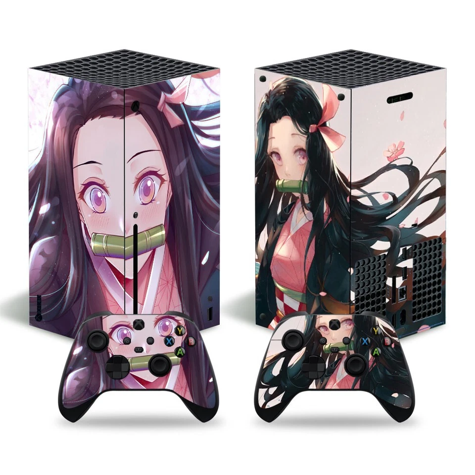 1 Skin XBox Serie X Nezuko STICKERS Vinyle + 2 Autocollant Manette Demon Slayer - Photo 2/4