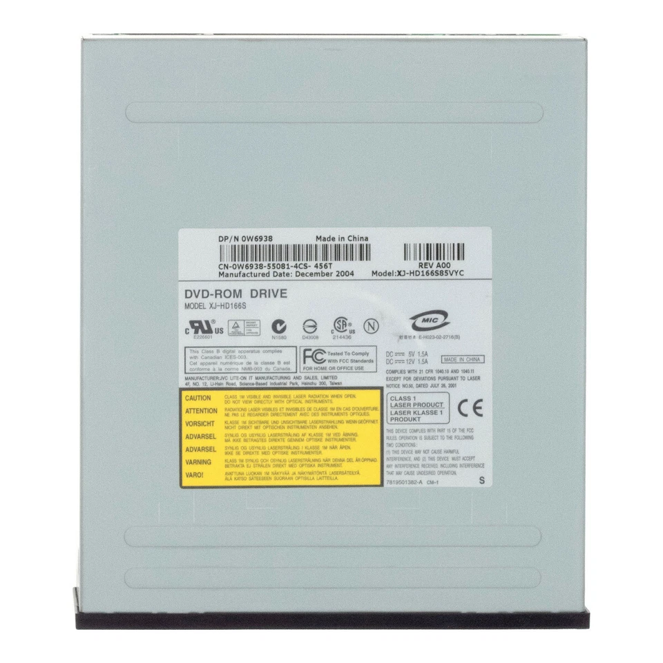 Internal Drive Dell 0W6938 Dvd-Rom Ata XJ-HD166S 5.25 Inch - Image 3 of 3