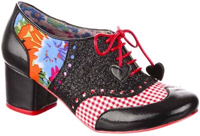 Irregular Choice Clara Bow Black Multi Womens Heels Shoes