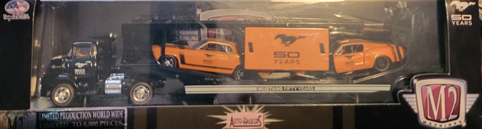 M2 LIMITED EDITION MUSTANG FIFTY YEARS 1956 FORD COE,1968 1/2FORD MUSTANG ORANGE