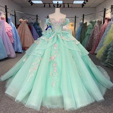 Quinceanera Dresses for Girls with Beading Appliques Off the Shoulder Ball Gowns