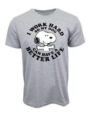 Hybrid Apparel Pean I WORK HARD SO MY DOG CAN HAVE A BETTER LIFE GRAPHIC T SHIRT